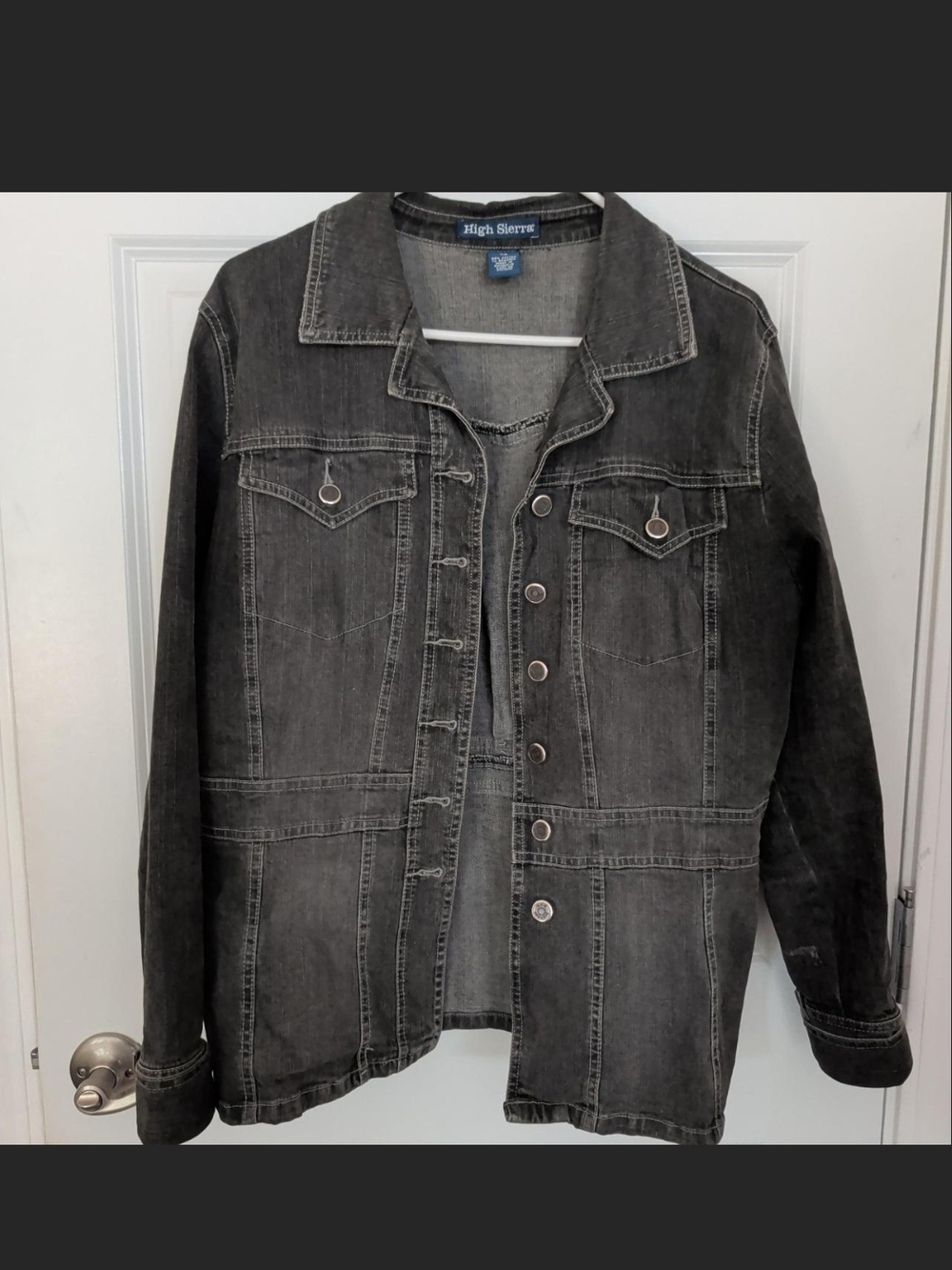 High Sierra Women's Charcoal Black Washed Denim Jacket